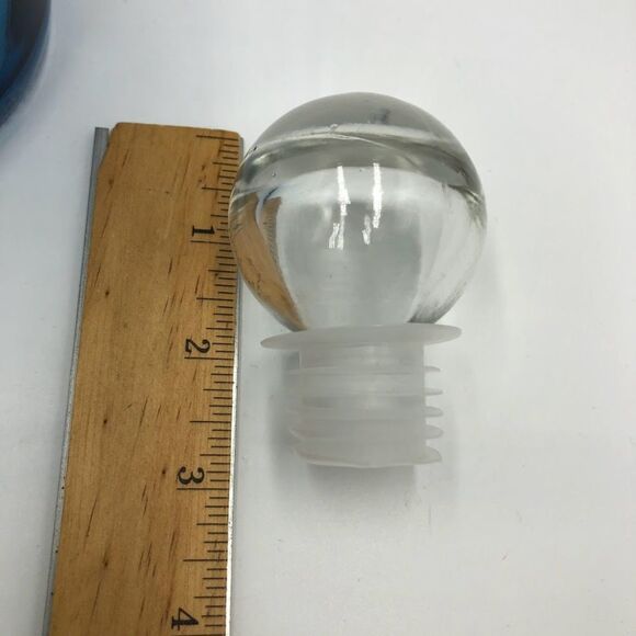 Blue Clear Ombre Look Glass Decanter Collectible Decorative Glassware - Picture 14 of 14